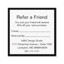 Zwart & Wit Uw Logo Hier Verwijs een Vriend