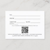 Zwart Wit Uw Logo Zakelijk Cadeaubon Visitekaartje (Achterkant)