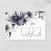 Zwart Wit Uw Logo Zakelijk Cadeaubon Visitekaartje (Voorkant)