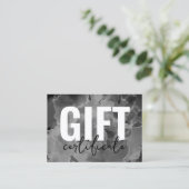 Zwart Wit Uw Logo Zakelijk Cadeaubon Visitekaartje (Staand voorkant)