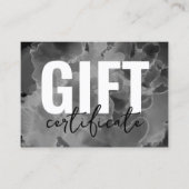 Zwart Wit Uw Logo Zakelijk Cadeaubon Visitekaartje (Voorkant)