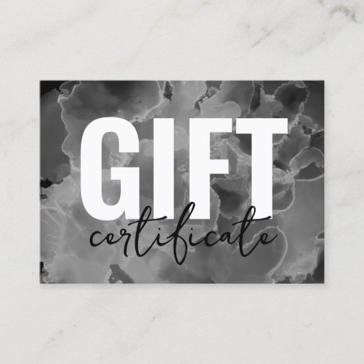 Zwart Wit Uw Logo Zakelijk Cadeaubon Visitekaartje (Voorkant)