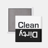 Zwart-wit Vaatwasser Clean-Dirty Magnet (Voorkant / Achterkant)