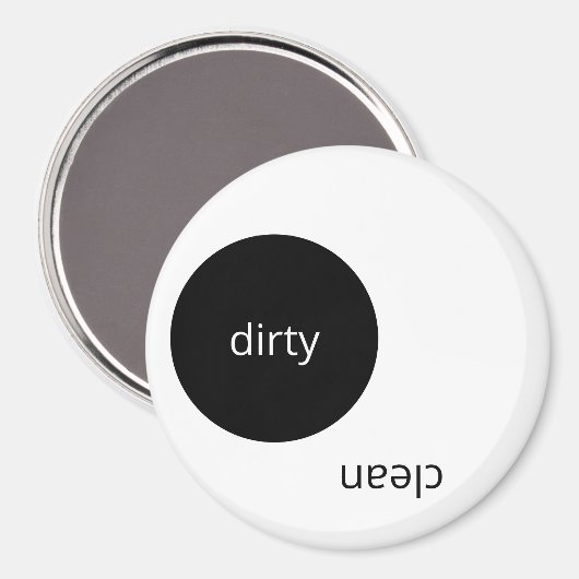 Zwart-wit Vaatwasser Schone Vuile Magnet (Voorkant / Achterkant)