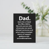 Zwart-Wit Vader Papa Citaat Briefkaart (Staand voorkant)