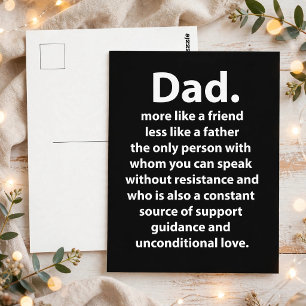Zwart-Wit Vader Papa Citaat Briefkaart
