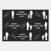 Zwart-wit Vaderdag Inpakpapier Vel (Voorkant 3)