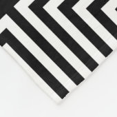 Zwart/wit vak met streepjes Herhaal patroon Fleece Deken (Hoek)