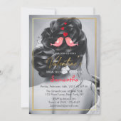 Zwart-Wit Valentijnsdag Bruidsfeest Kaart (Voorkant)