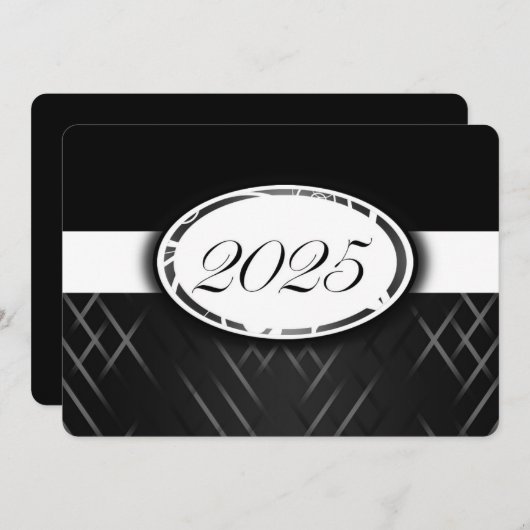 Zwart-wit van de partij 2025 kaart (Voorkant / Achterkant)