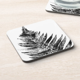 Zwart-wit Varen Leaf Print Bier Onderzetter