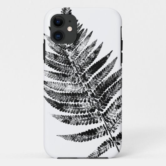 Zwart-wit Varen Leaf Print Case-Mate iPhone Case (Achterkant)