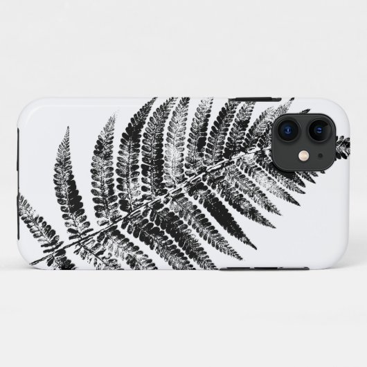 Zwart-wit Varen Leaf Print Case-Mate iPhone Case (Achterkant (horizontaal))