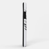 Zwart-wit Varen Leaf Print Case-Mate iPhone Case (Achterkant/rechts)