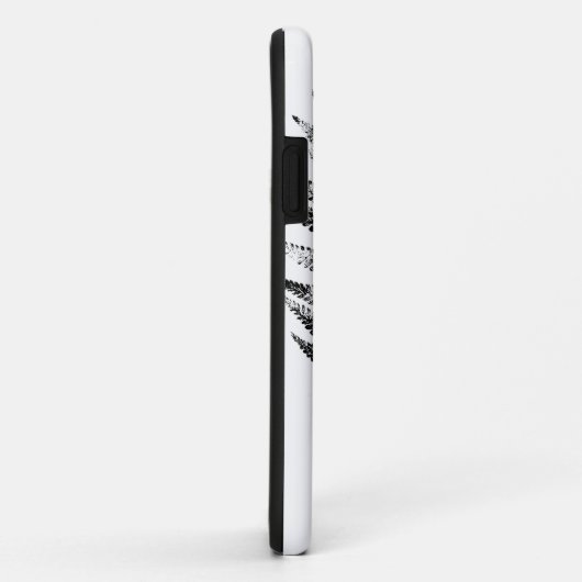 Zwart-wit Varen Leaf Print Case-Mate iPhone Case (Achterkant/rechts)