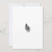 Zwart-wit Varen Leaf Print Kaart (Achterkant)
