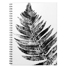 Zwart-wit Varen Leaf Print Notitieboek
