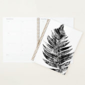Zwart-wit Varen Leaf Print Planner (Display)