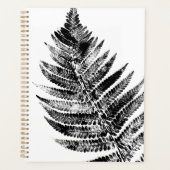 Zwart-wit Varen Leaf Print Planner (Voorkant)