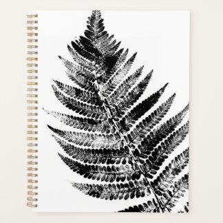 Zwart-wit Varen Leaf Print Planner