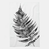 Zwart-wit Varen Leaf Print Theedoek (Verticaal)