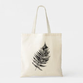 Zwart-wit Varen Leaf Print Tote Bag (Achterkant)