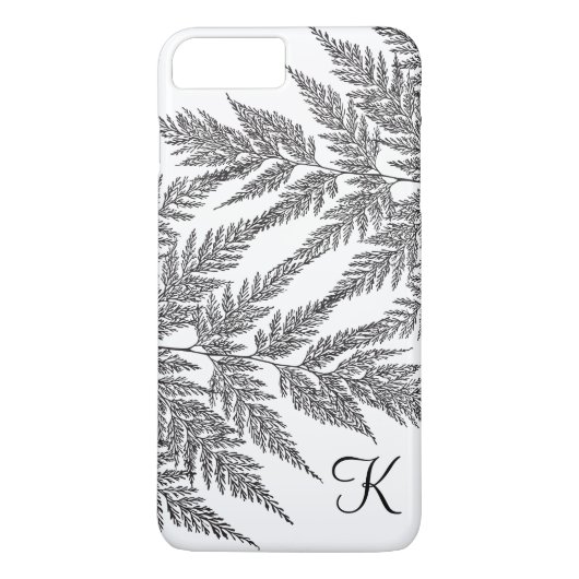 Zwart-Wit Varensilhouet Monogram Case-Mate iPhone Case (Achterkant)