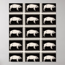 Zwart-wit varken van Julie de Graag