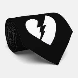 Zwart-wit vector kunst Gebroken Hart Stropdas