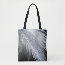 Zwart-wit veerontwerp boodschappentas tote bag