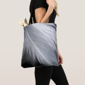 Zwart-wit veerontwerp boodschappentas tote bag (Dichtbij)