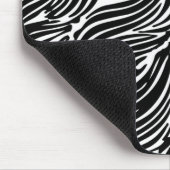 Zwart-wit veerpatroon muismat (Hoek)