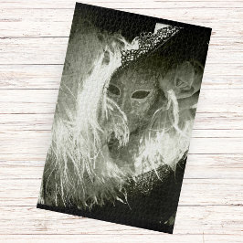 Zwart-Wit Venetiaans Masker Legpuzzel