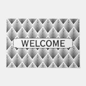 Zwart-wit ventilatorkunstdecopatroon deurmat (Voorkant)