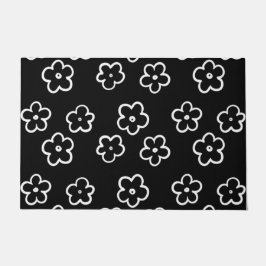 Zwart-wit ventilatorpatroon deurmat