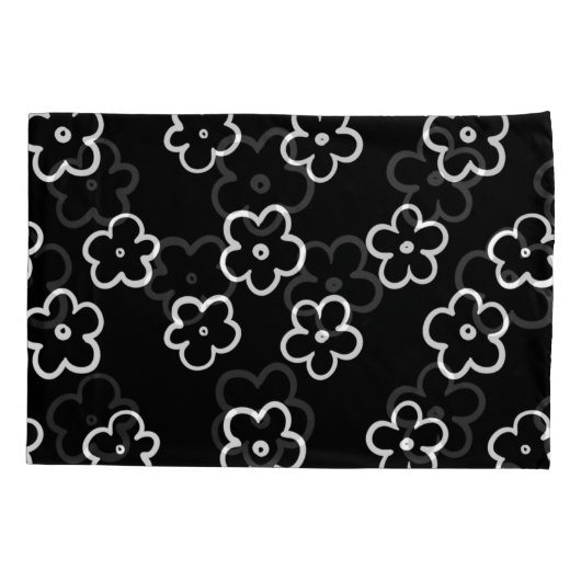 Zwart-wit ventilatorpatroon kussensloop (Achterkant)