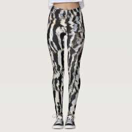 Zwart-wit ventilatorpatroon leggings