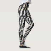 Zwart-wit ventilatorpatroon leggings (Rechts)