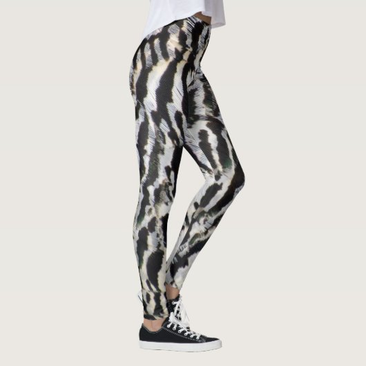 Zwart-wit ventilatorpatroon leggings (Rechts)