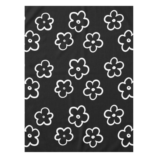 Zwart-wit ventilatorpatroon tafelkleed (Voorkant)