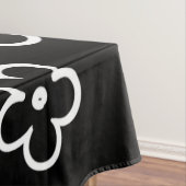 Zwart-wit ventilatorpatroon tafelkleed (Voorbeeld)