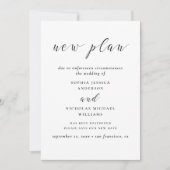 Zwart-wit Verander de Datum. Modern nieuw plan Save The Date (Voorkant)