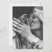 Zwart-wit Verander de Datum. Modern nieuw plan Save The Date (Achterkant)