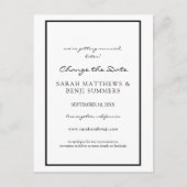 Zwart-wit Verander het Briefkaart Datum (Voorkant)