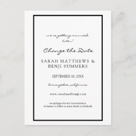 Zwart-wit Verander het Briefkaart Datum