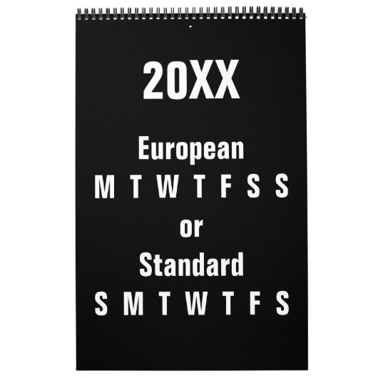 Zwart-wit ~ Veranderbaar jaar Kalender (Hoes)