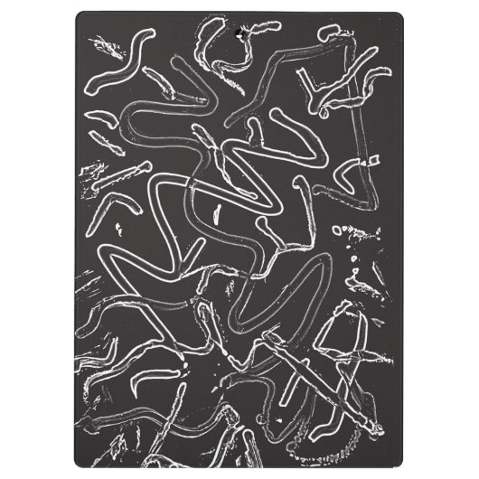 Zwart-wit verf klembord (Achterkant)