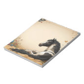 Zwart-wit verf paard notitieblok (Linkerzijde)