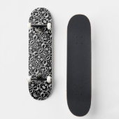 zwart wit verfijnd indiaas patroon persoonlijk skateboard (Voorkant)