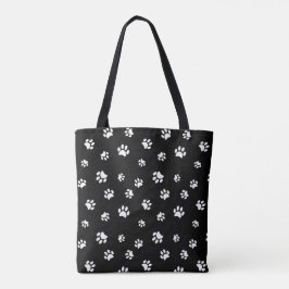 Zwart wit verfpatroon tote bag